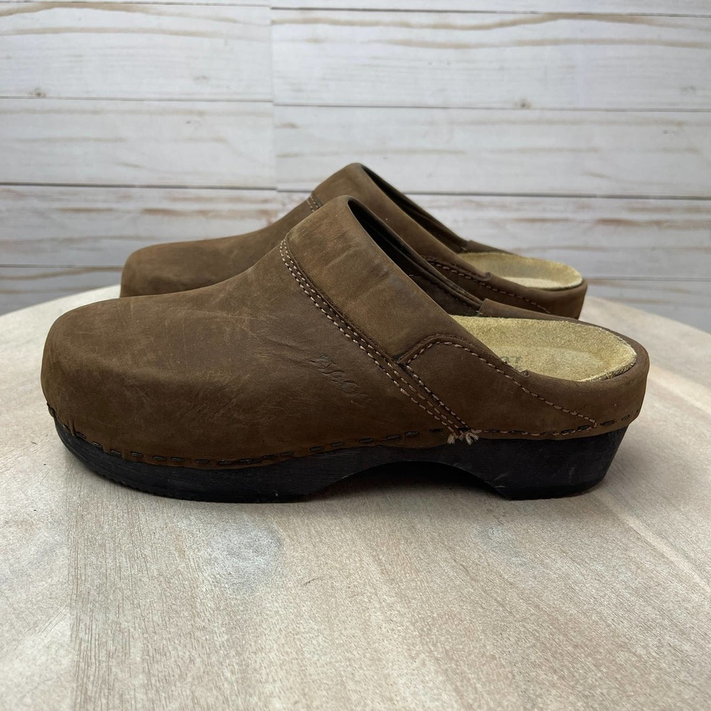 Naot Women's Size 37 EU 6.5 US Dark Brown Black Wedge Slip On Clog Casual Shoe - Picture 3 of 15